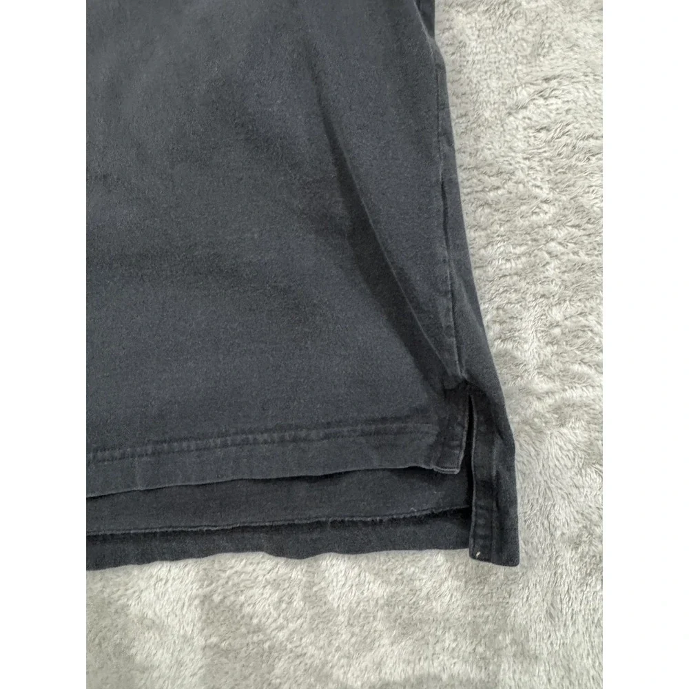Vintage Nike‎ Polo Shirt Mens Large Black 100% Cotton Swoosh Logo Casual 90s
